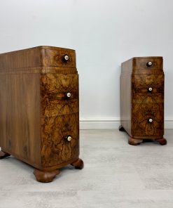 Art Deco Walnut Bedside Tables