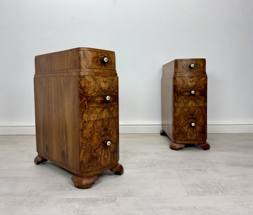 Art Deco Walnut Bedside Tables
