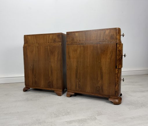 Art Deco Walnut Bedside Tables - Image 8