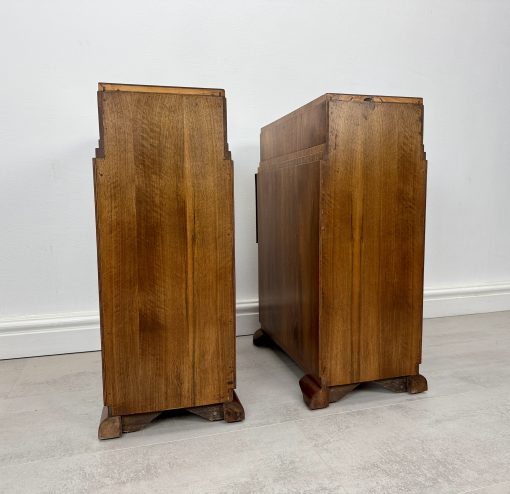 Art Deco Walnut Bedside Tables - Image 9