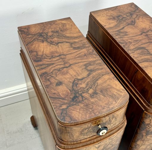 Art Deco Walnut Bedside Tables - Image 12
