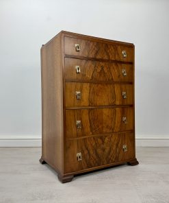 Art Deco Walnut Chest Of Drawers