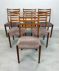 Set Of Six Swedish Teak Dining Chairs